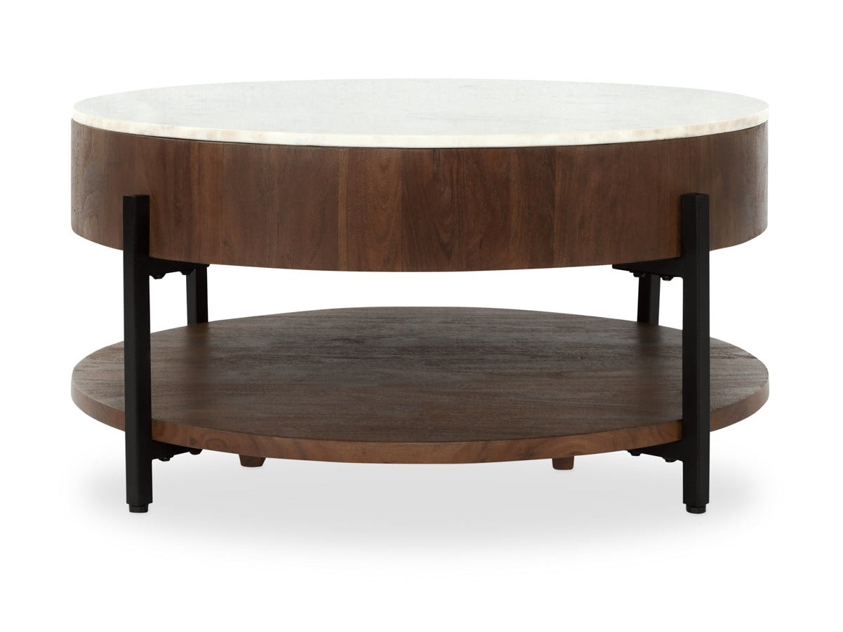 Lorna Marble/Acacia Wood Coffee Table - Ornate Home