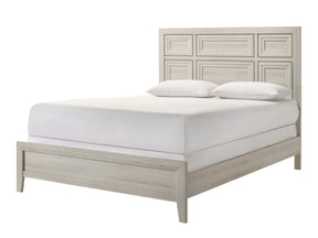 Lorraine Antique White King Panel Bed - Ornate Home
