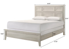 Lorraine Antique White King Panel Bed - Ornate Home