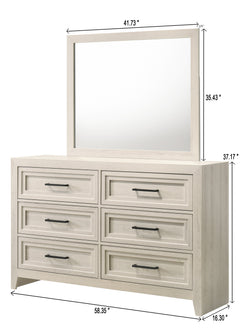 Lorraine Antique White Panel Bedroom Set - Ornate Home