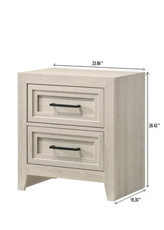 Lorraine Antique White Panel Bedroom Set - Ornate Home