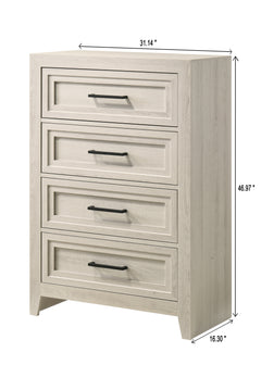 Lorraine Antique White Panel Bedroom Set - Ornate Home