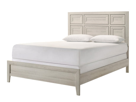 Lorraine Antique White Queen Panel Bed - Ornate Home