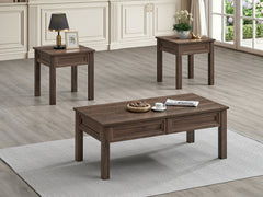 Lorraine Brown 3-Piece Coffee Table Set - Ornate Home