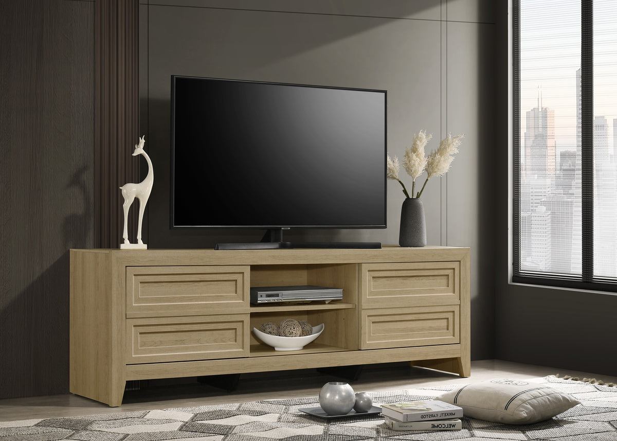 Lorraine Natural TV Stand - Ornate Home