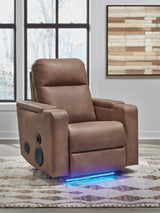 Lorrenton Caramel Glider PWR REC w/Audio System - Ornate Home