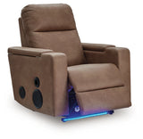 Lorrenton Caramel Glider PWR REC w/Audio System - Ornate Home