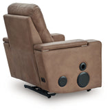 Lorrenton Caramel Glider PWR REC w/Audio System - Ornate Home