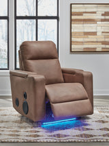 Lorrenton Caramel Glider PWR REC w/Audio System - Ornate Home