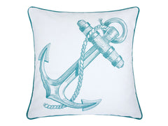 Lorrie White/Teal Pillow (Set of 2) - Ornate Home