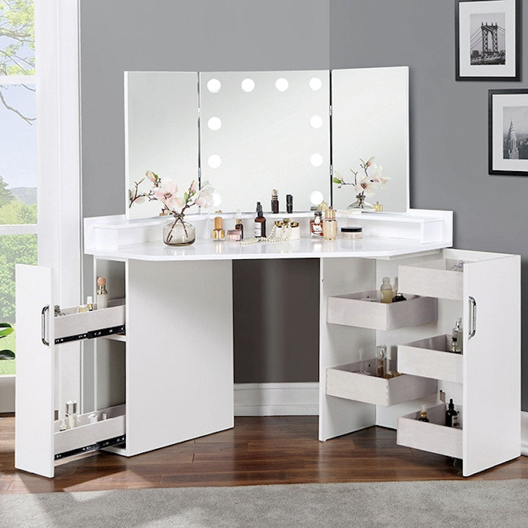 Lorybelle White Vanity Set - Ornate Home