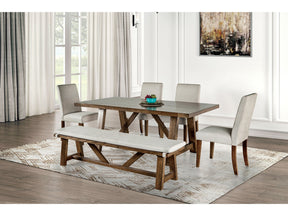 Losone Brown 6 Pc. Dining Room Set w/ Bench - Ornate Home