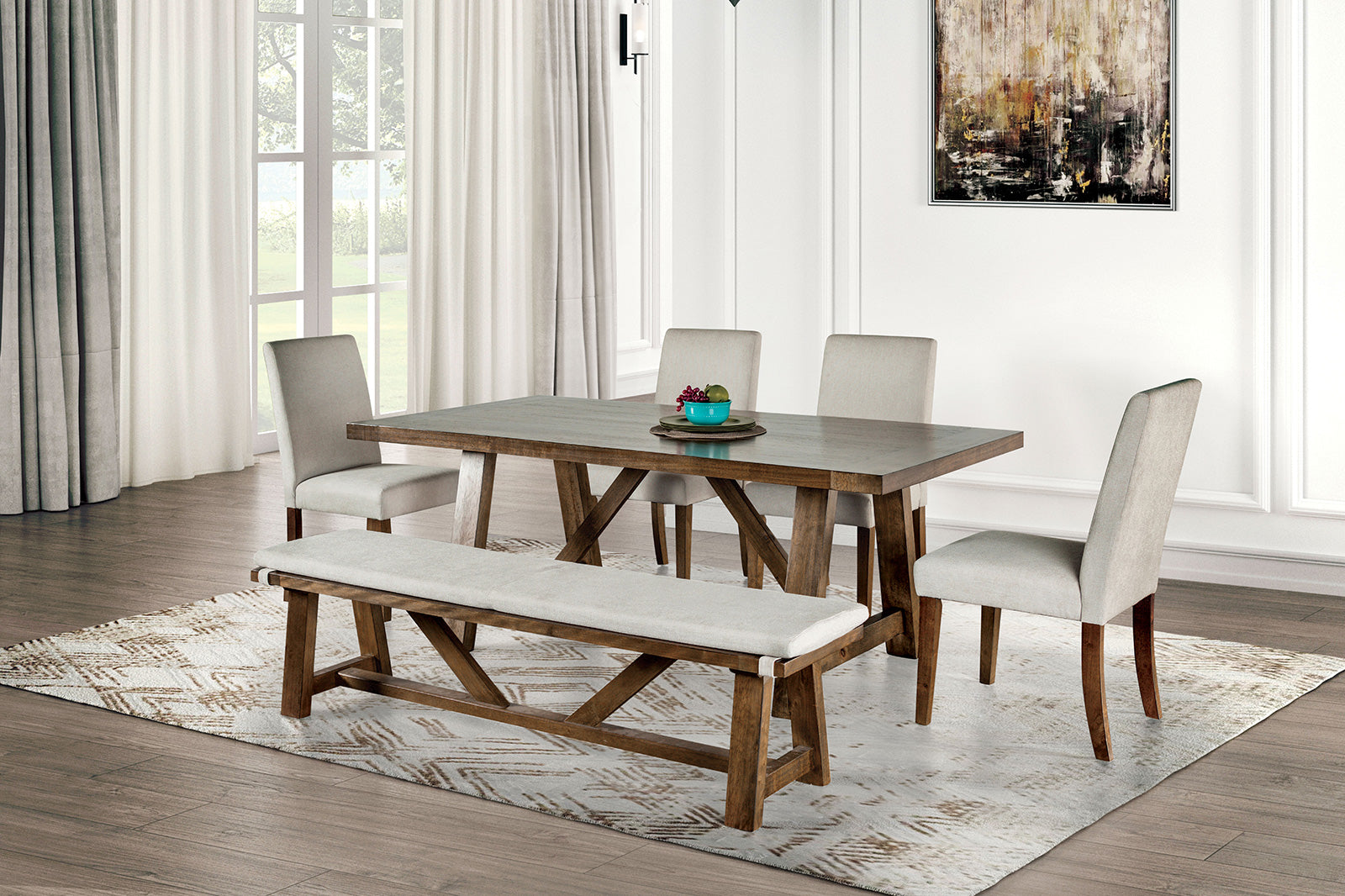 Losone Brown Dining Table - Ornate Home