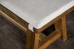 Losone Brown/White Bench w/ Cushion - Ornate Home