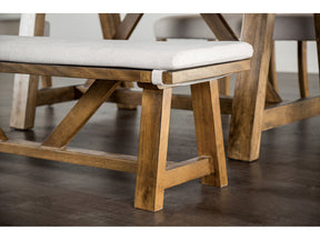 Losone Brown/White Bench w/ Cushion - Ornate Home