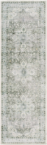 Lotan Green Medallion Washable Area Rug - Ornate Home