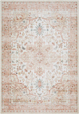 Lotan Pink Medallion Washable Area Rug - Clearance - Ornate Home