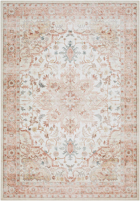 Lotan Pink Medallion Washable Area Rug - Clearance - Ornate Home