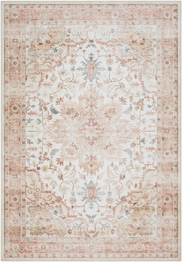 Lotan Pink Medallion Washable Area Rug - Clearance - Ornate Home
