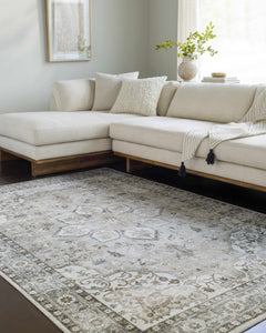 Lotan Sage Medallion Washable Area Rug - Ornate Home