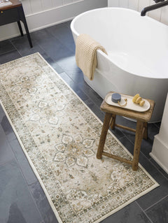 Lotan Sage Medallion Washable Area Rug - Ornate Home