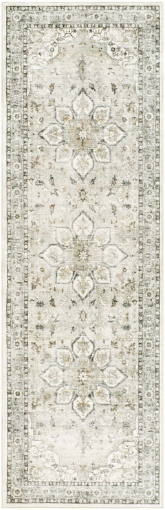 Lotan Sage Medallion Washable Area Rug - Ornate Home
