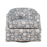 Lottie Blue Swivel Accent Chair - Ornate Home