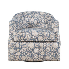 Lottie Blue Swivel Accent Chair - Ornate Home