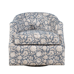 Lottie Blue Swivel Accent Chair - Ornate Home