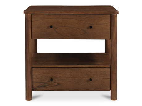 Lottie Brown Charging Nightstand - Ornate Home