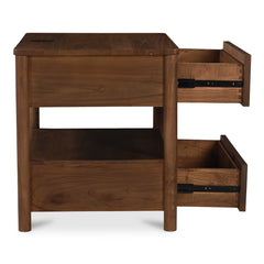 Lottie Brown Charging Nightstand - Ornate Home