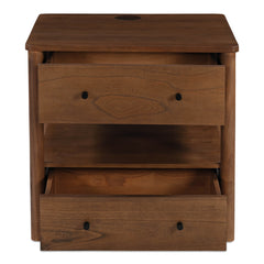 Lottie Brown Charging Nightstand - Ornate Home