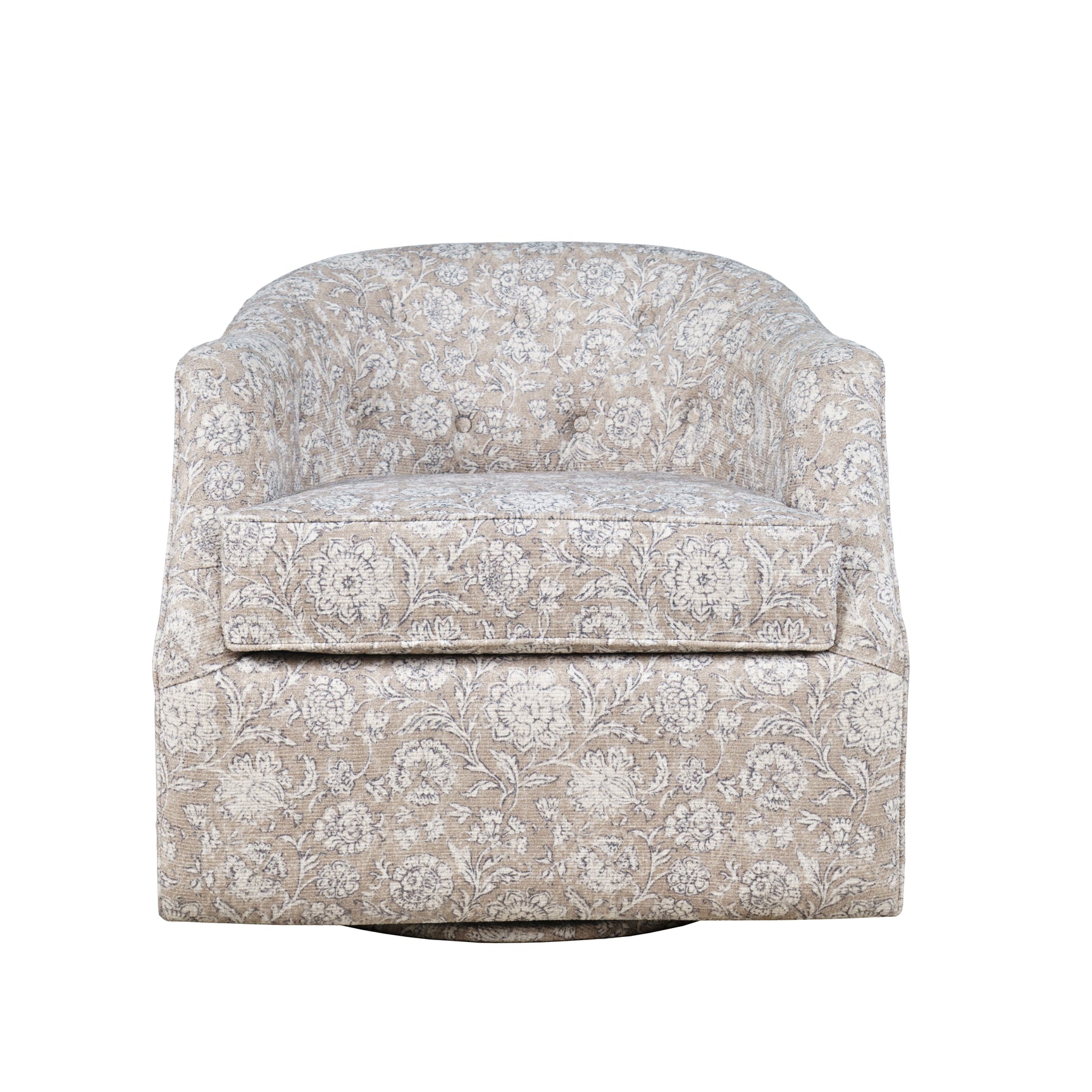 Lottie Sand Swivel Accent Chair - Ornate Home