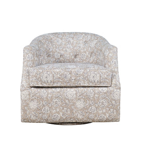 Lottie Sand Swivel Accent Chair - Ornate Home