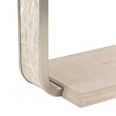 Lotus Bay Sand C-Shaped Accent Table - Ornate Home