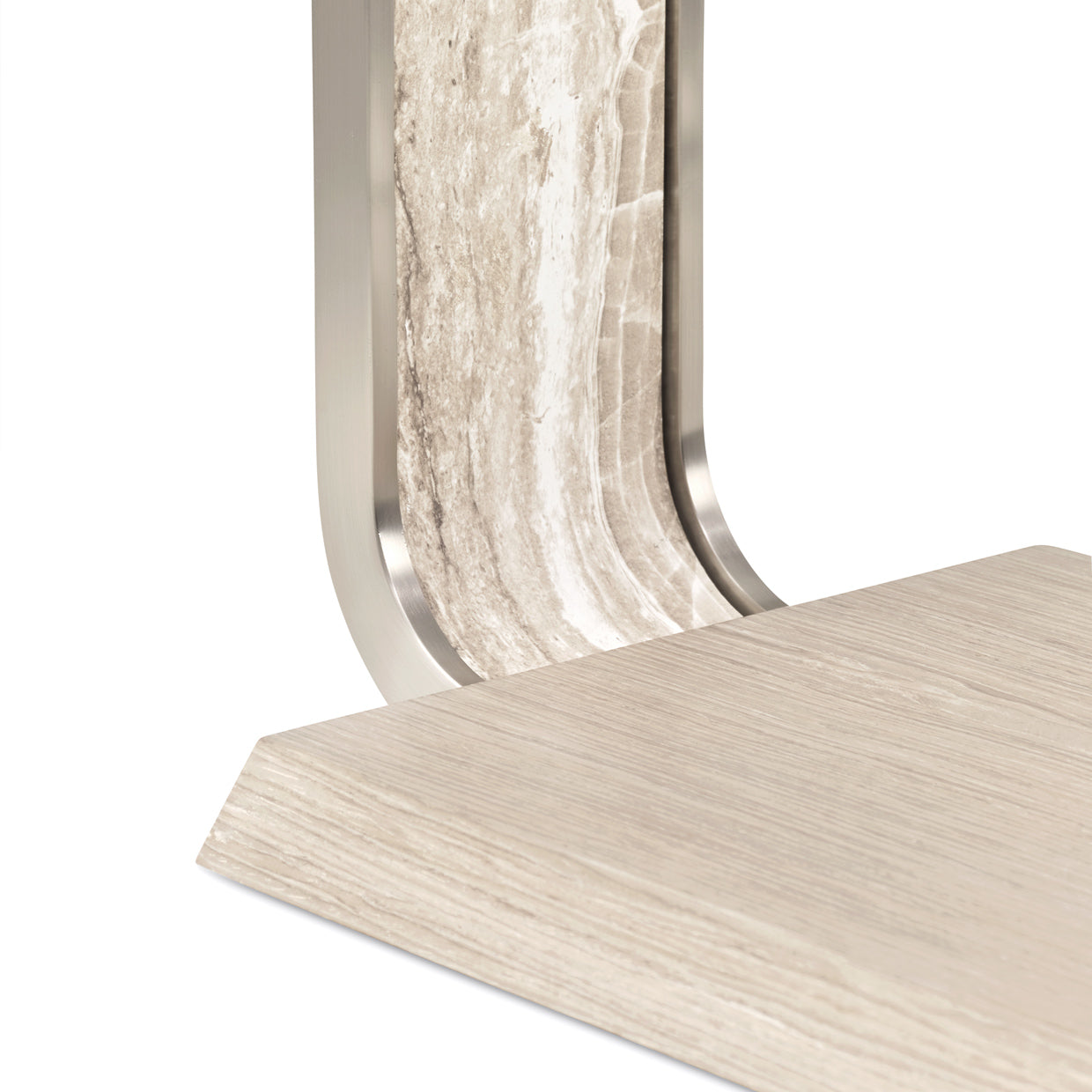 Lotus Bay Sand C-Shaped Accent Table