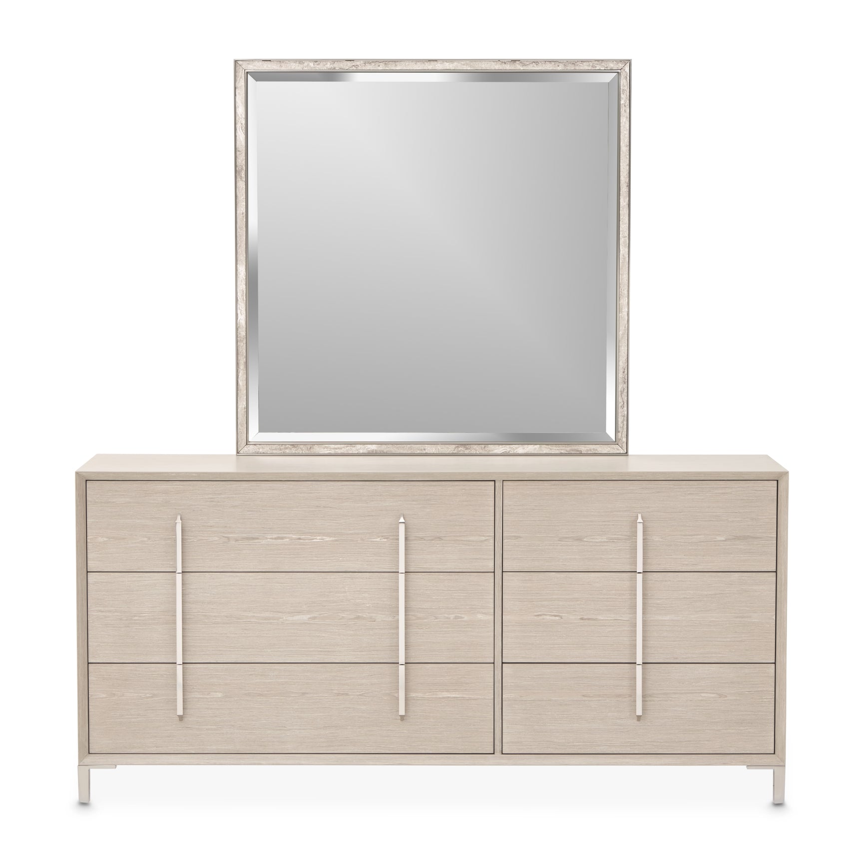 Lotus Bay Sand Large Dresser with Mirror - Ornate Home