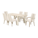 Lotus Bay Sand Narrow Rectangular Dining Table - Ornate Home