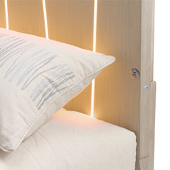 Lotus Bay Sand Panel Bed with LED Lights - Ornate Home