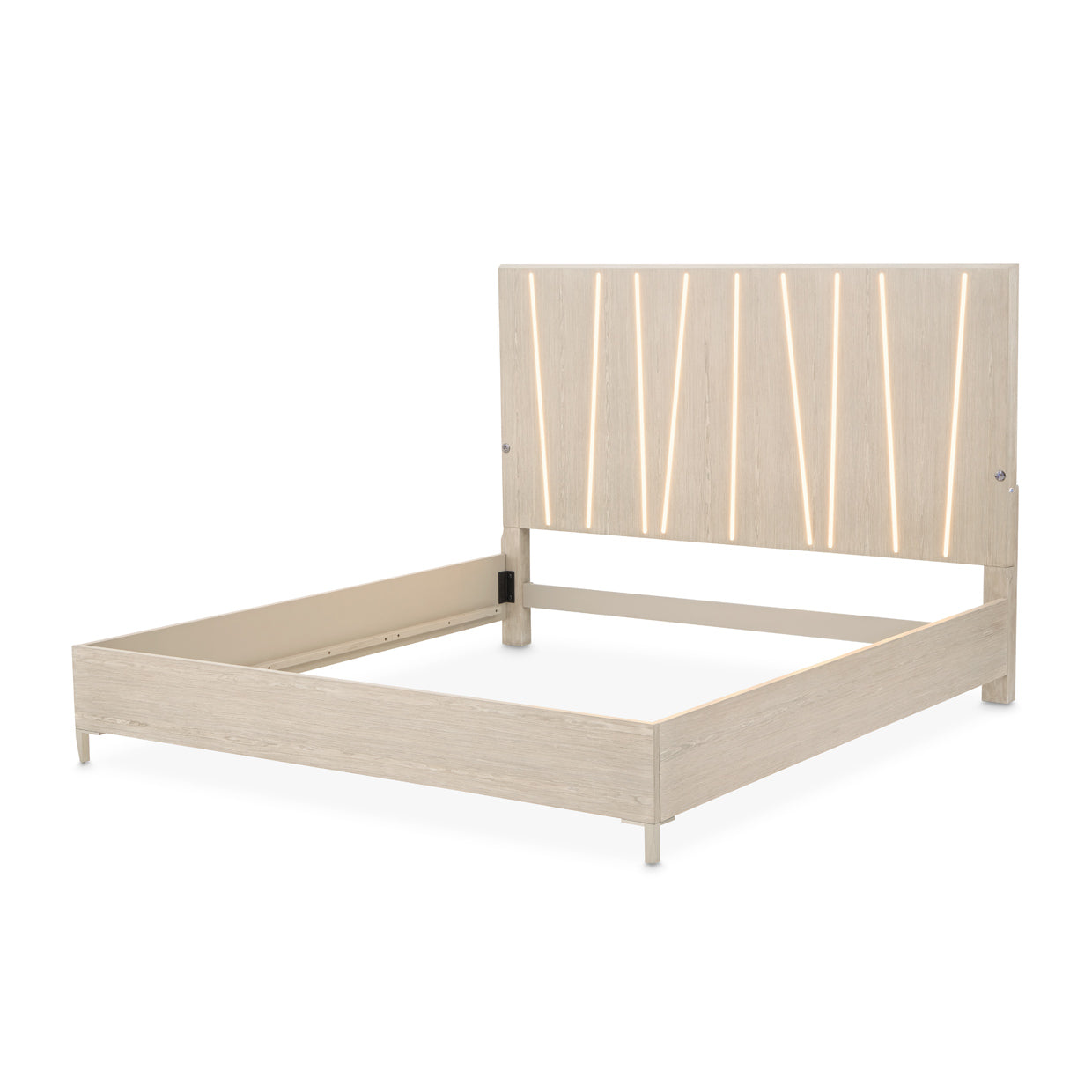 Lotus Bay Sand Panel Bed with LED Lights - Ornate Home