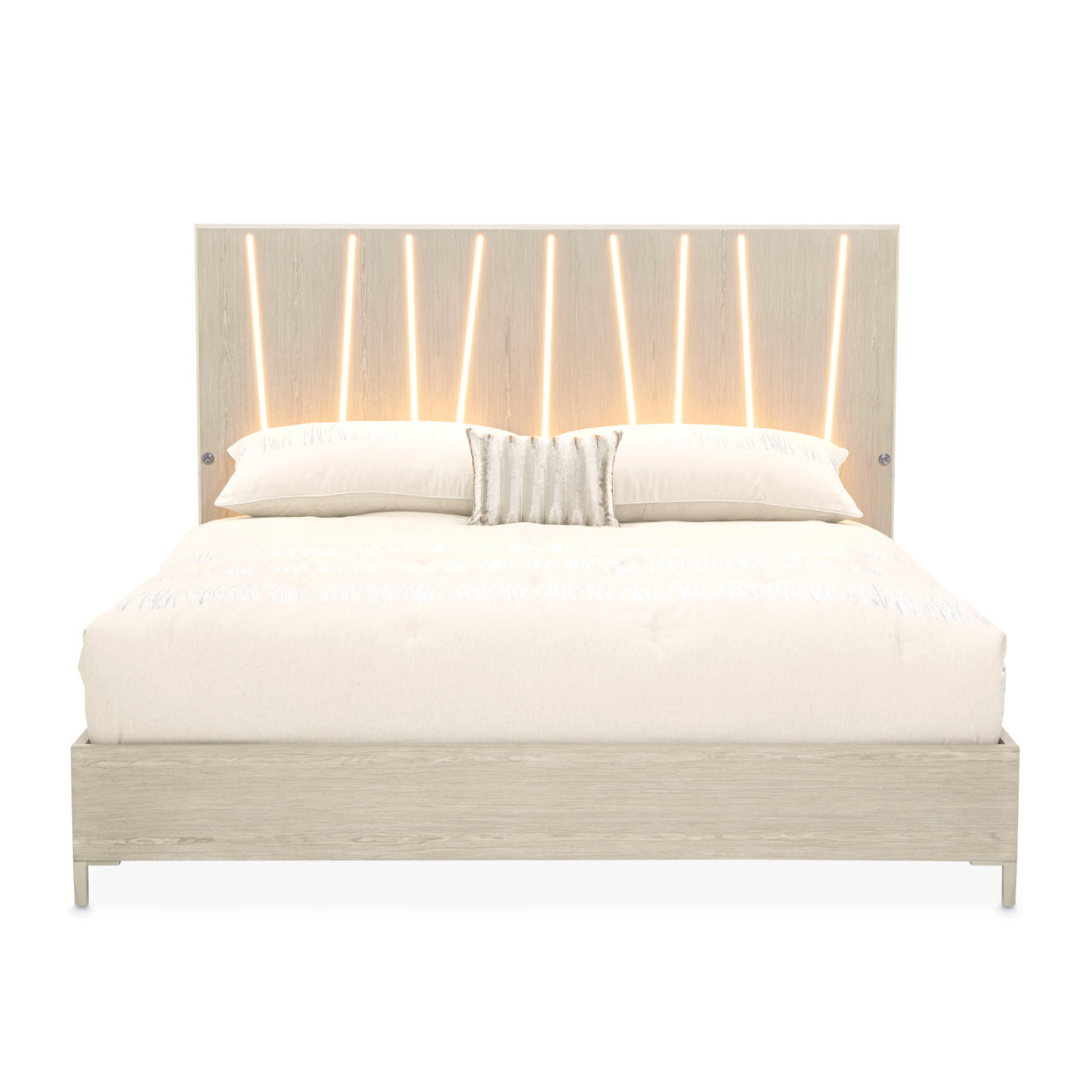Lotus Bay Sand Panel Bed with LED Lights - Ornate Home
