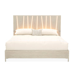 Lotus Bay Sand Panel Bed with LED Lights - Ornate Home