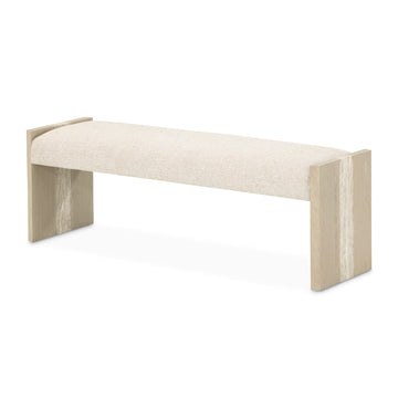 Lotus Bay Sand/Tusk Bench - Ornate Home