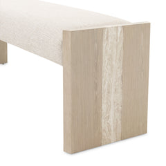 Lotus Bay Sand/Tusk Bench - Ornate Home