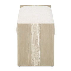 Lotus Bay Sand/Tusk Bench - Ornate Home