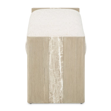 Lotus Bay Sand/Tusk Bench - Ornate Home