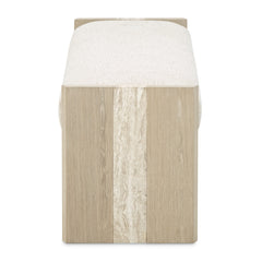 Lotus Bay Sand/Tusk Bench - Ornate Home