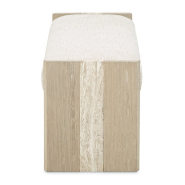 Lotus Bay Sand/Tusk Bench - Ornate Home
