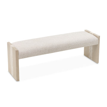 Lotus Bay Sand/Tusk Bench - Ornate Home