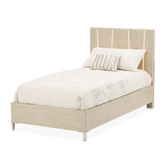 Lotus Bay Sand Twin Panel Bed with LED Lights - Ornate Home